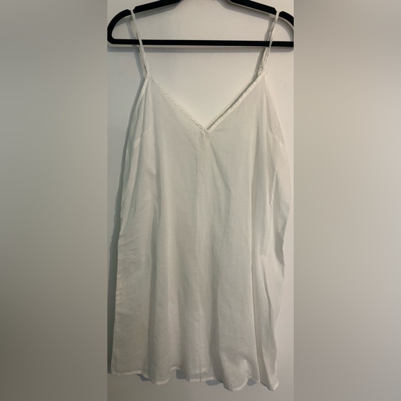 Free People Dresses & Skirts - Free People Womens Medium Cotton Mini‎ Slip Lining Only White Adjustable Straps